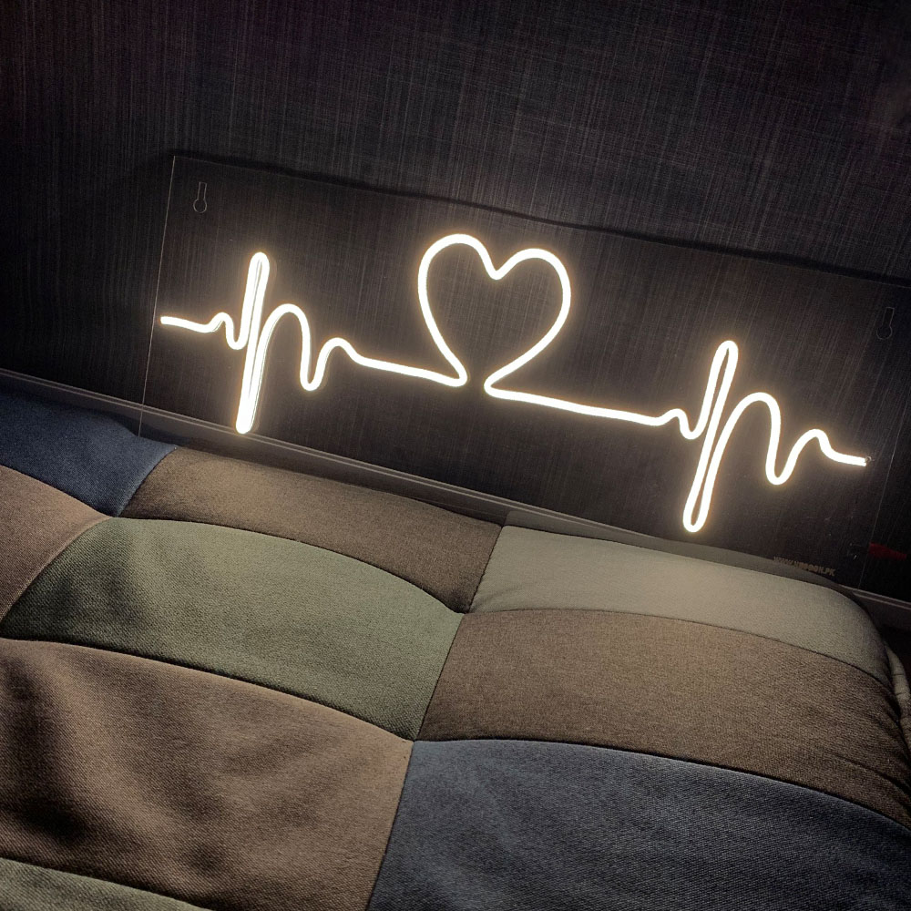 Heart Lines Neon Sign