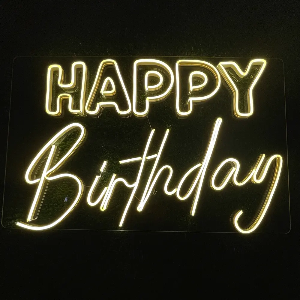 Happy Birthday Neon Sign