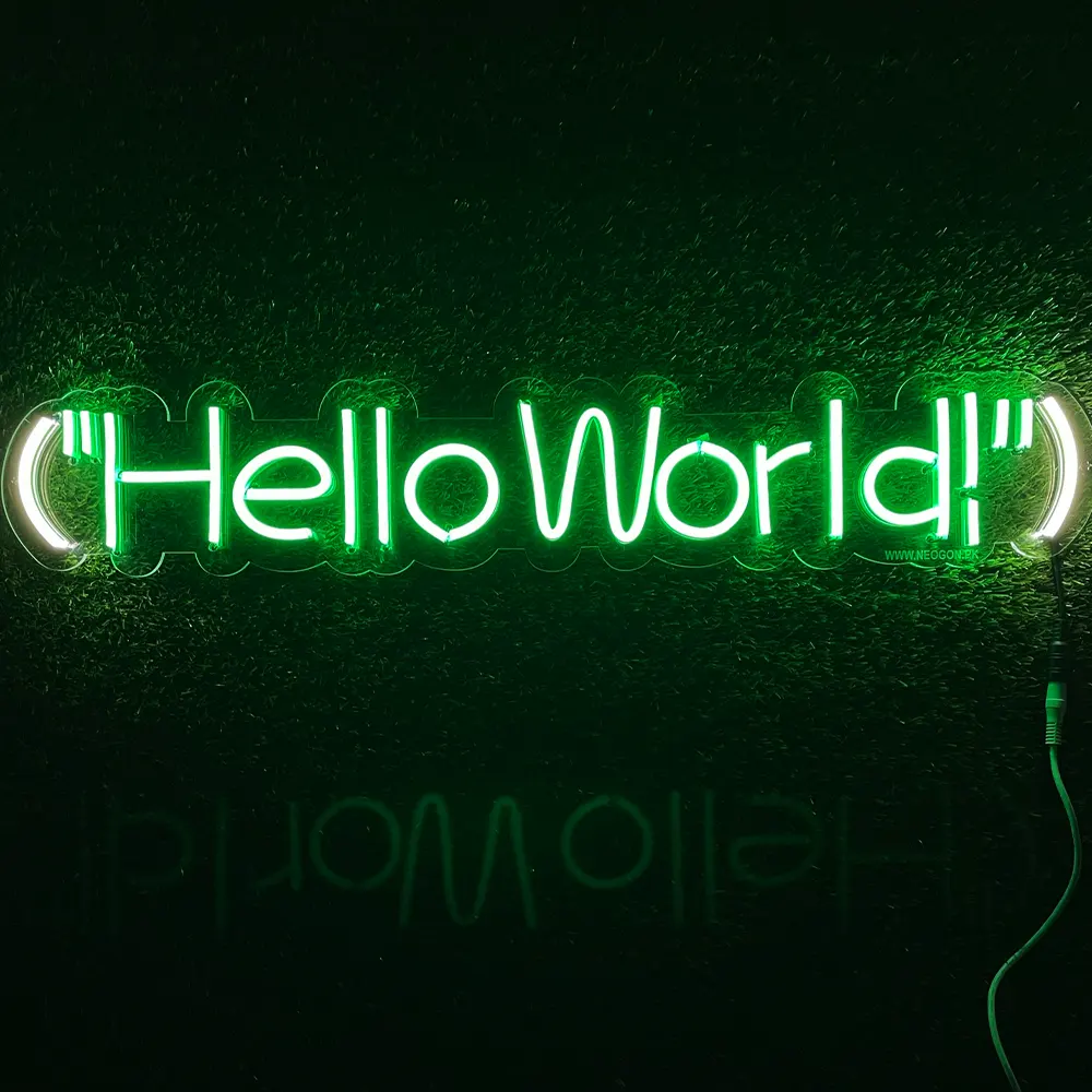 Hello World Neon Sign