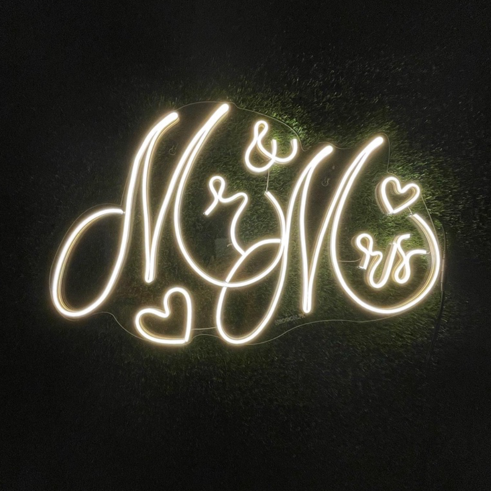 Mr and Mrs Neon Sign